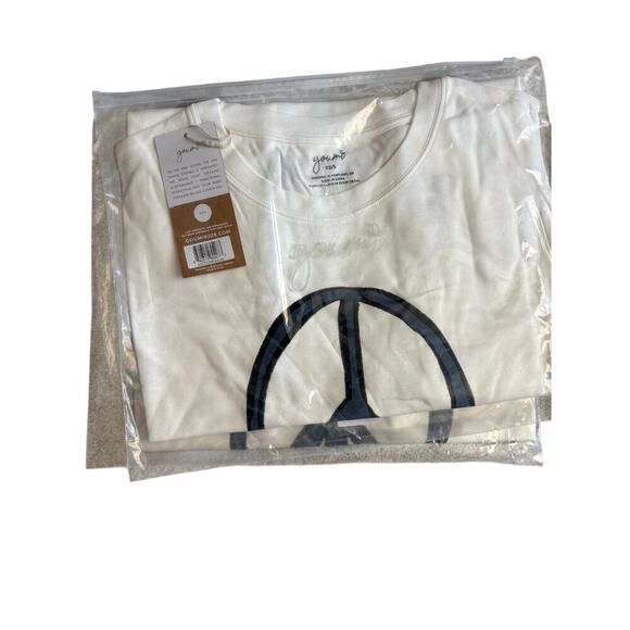 Goumi Oversized Unisex Adult Tee, Peace - T-Shirts NWT XS-S - Picture 2 of 2